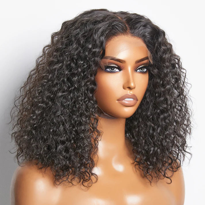 Amaury Hair & Skin Co. | Glueless Water Wave Bob HD Lace Crown – Natural Black (1B)
